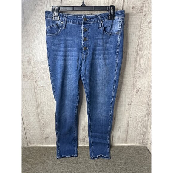 Great Smoky Womens High-Rise Skinny Jeans Size 11 Blue Stretch Denim Pants - Picture 1 of 7